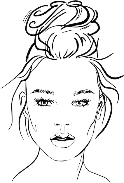 Fashion face illustration