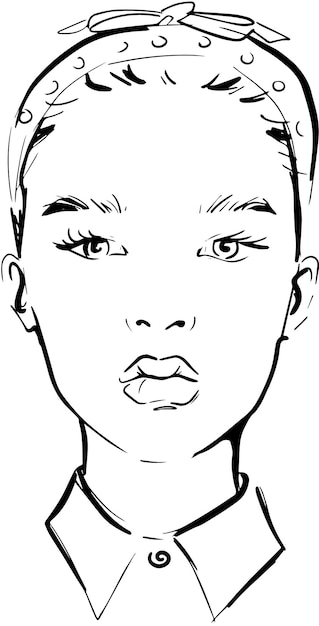 Fashion face illustration