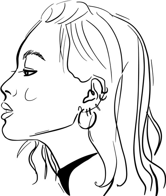 Fashion face illustration