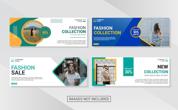 Fashion facebook cover page collection template