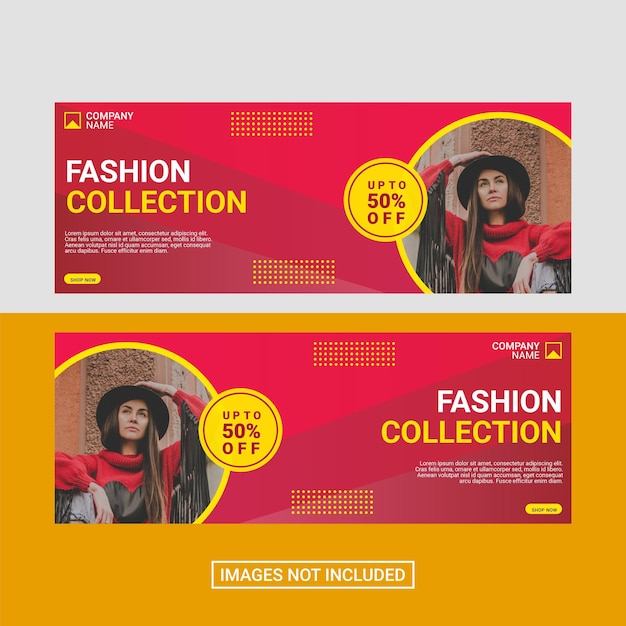 Fashion facebook cover page template