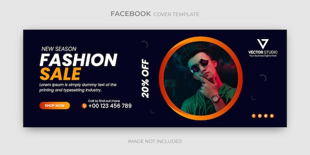 Fashion facebook cover template