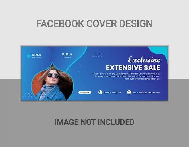 ファッションfacebookの表紙のテンプレート