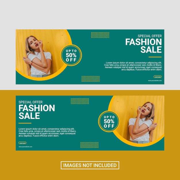 Fashion facebook cover and web banner template