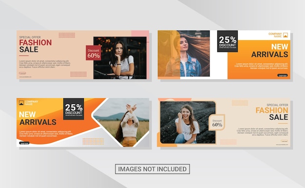 Fashion facebook cover and web banner template