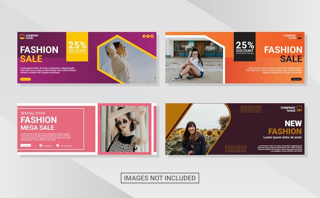 Fashion facebook cover and web banner template