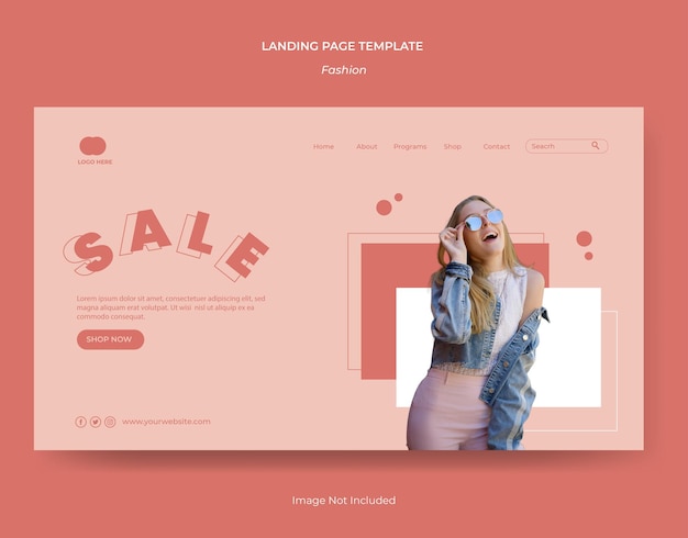 Fashion Flash Sale Landing Page Web Design Template