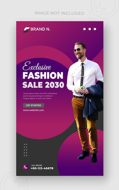 Fashion flash sale streetwear Instagram story design template