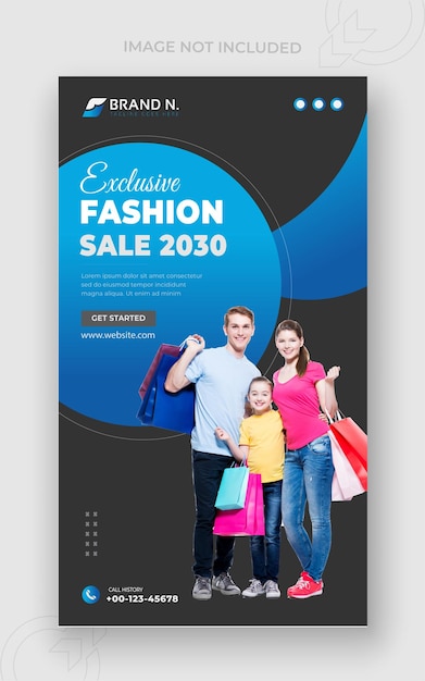 Fashion flash sale streetwear Instagram story design template