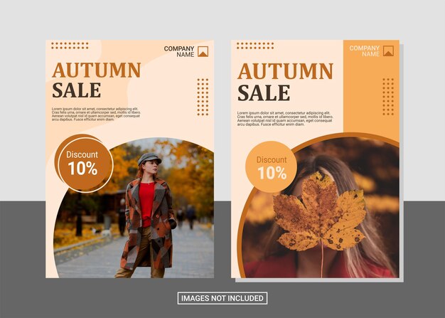 Fashion flyer design with photo template