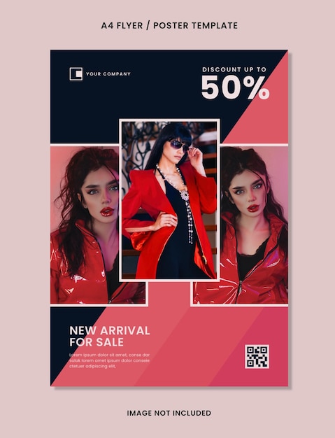 Vector fashion flyer or poster template