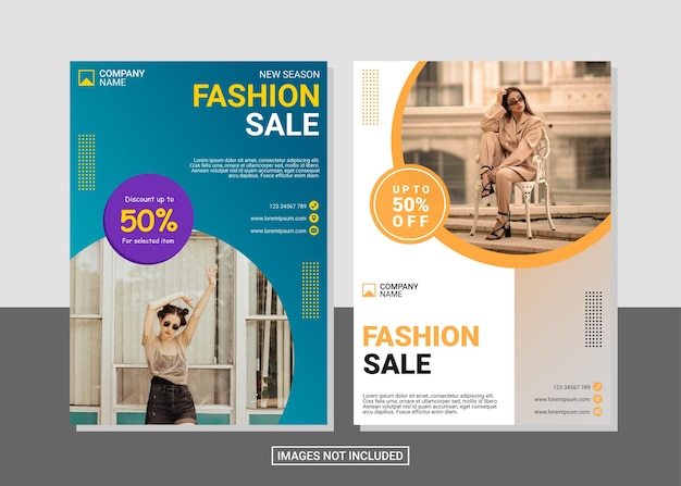 Fashion flyer template collection