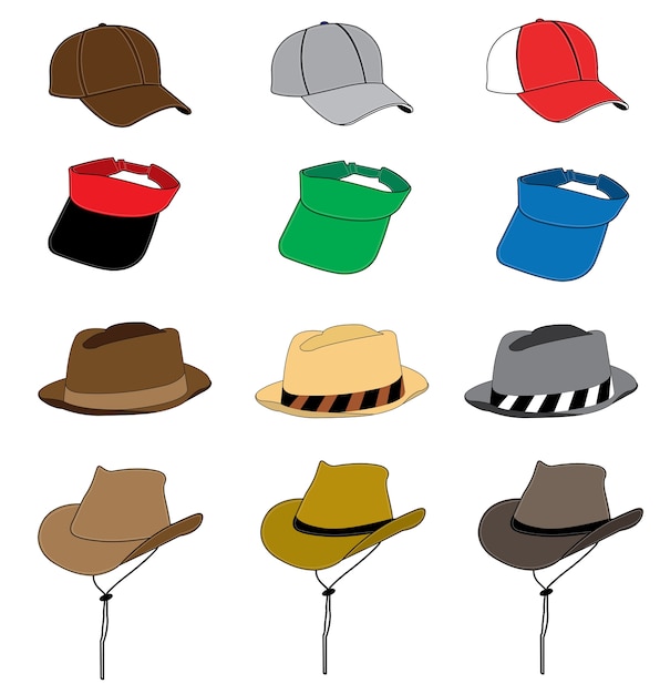 Vector fashion hat vector template