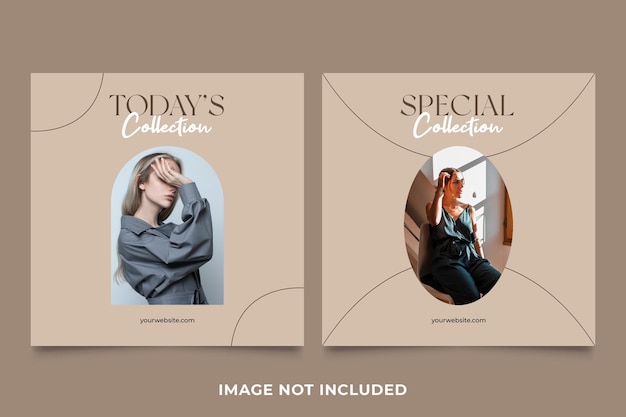 Moda instagram post collezione speciale premium vector