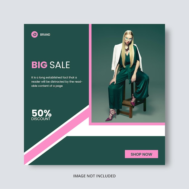 Vector fashion instagram post template