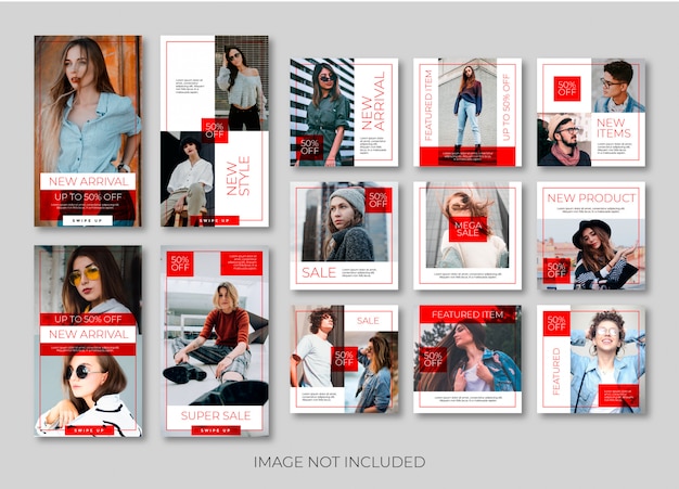 Fashion instagram story or banner template