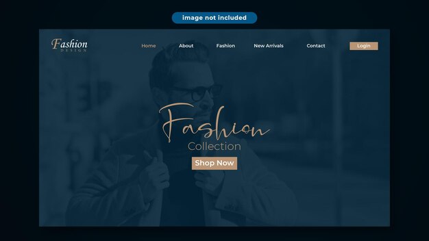 ファッションのランディング ページのベクター デザイン