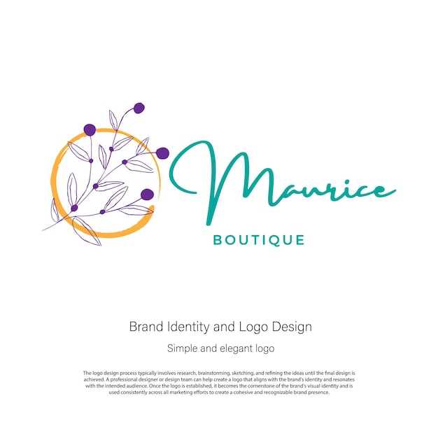 Fashion logo and brand for company and saloon