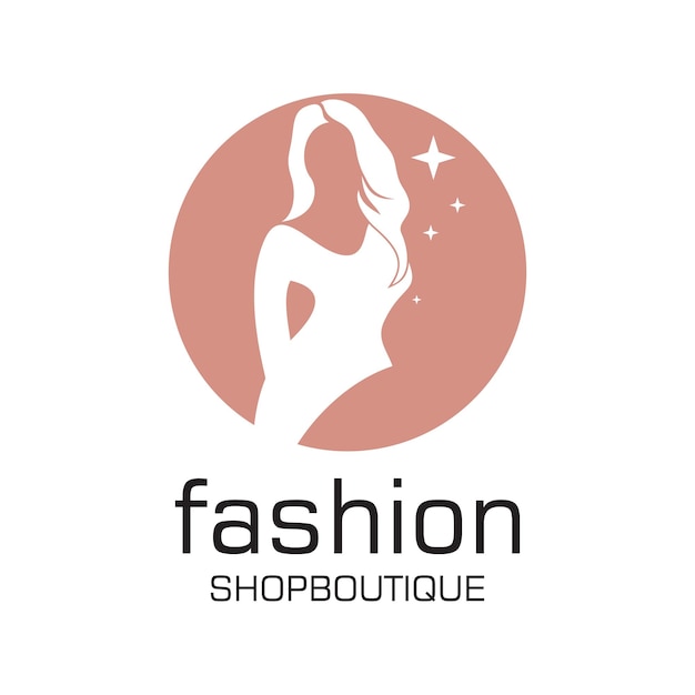 fashion logo design simple concept premium vector