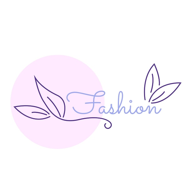 fashion logo design with leaves