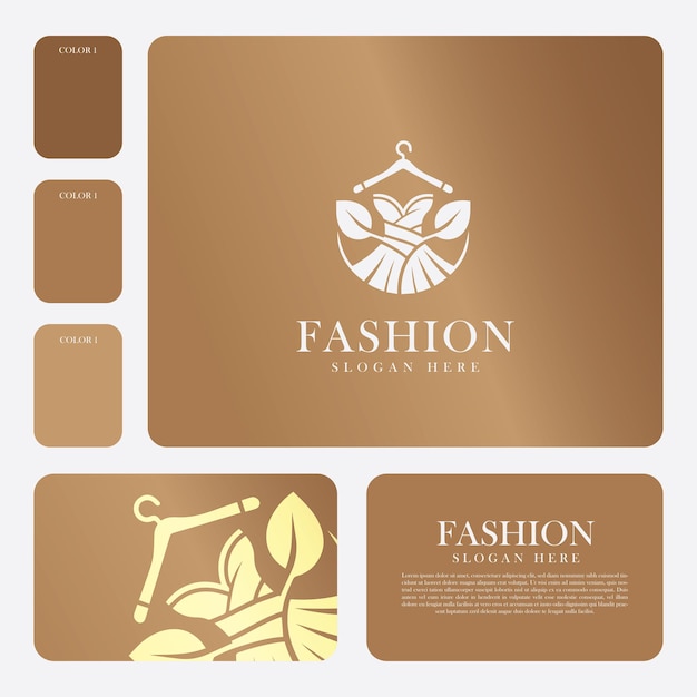 Vector fashion logo design with a minimalist style suitable for business brand logos in the fashion sector