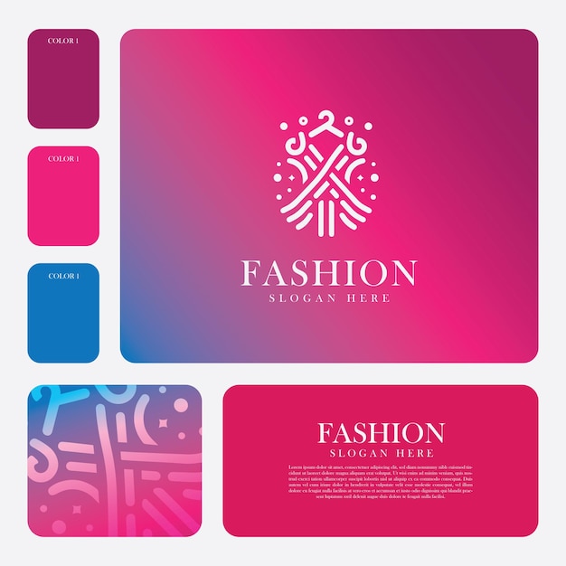 Vector fashion logo design with a minimalist style suitable for business brand logos in the fashion sector