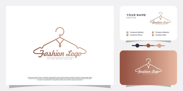 Fashion logo vector with minimalist design Premium Vector