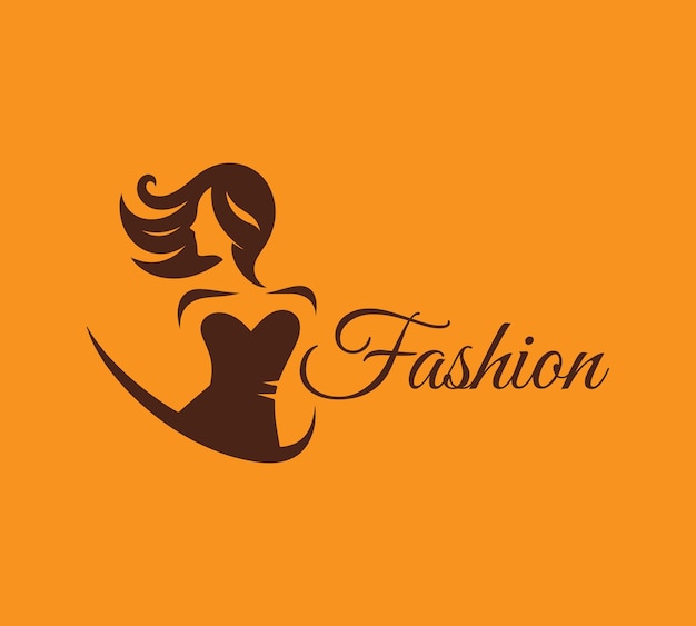 fashion logo with woman silhouette