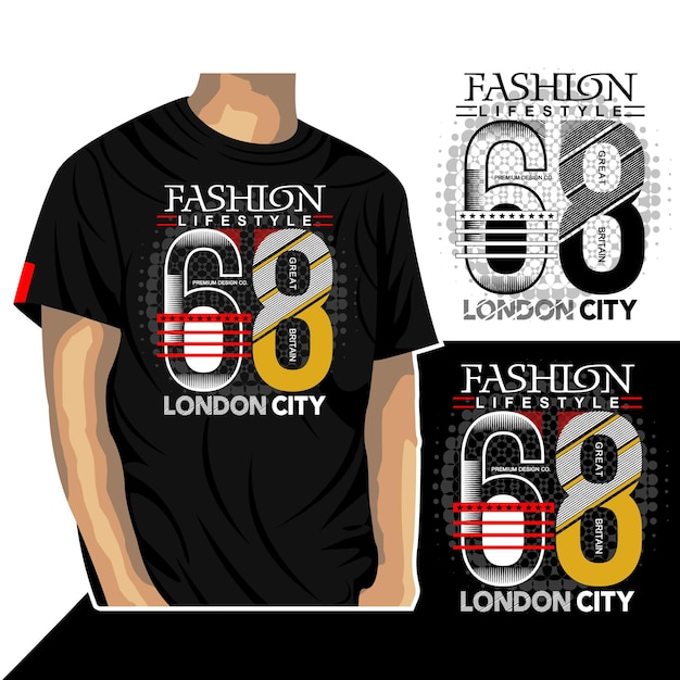 Вектор Мода лондонская футболка графический дизайн векторная иллюстрация винтаж по заказу