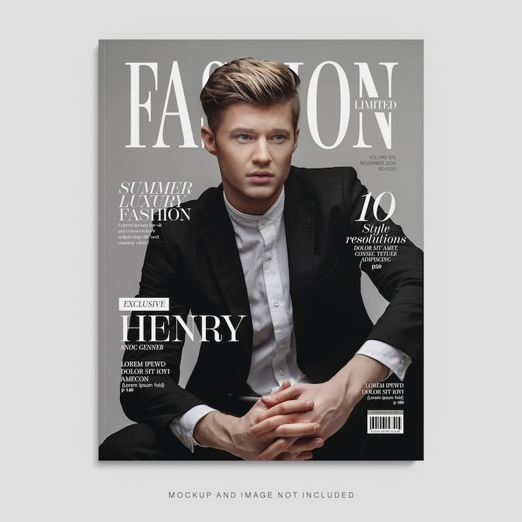 Vector ベクトル eps のファッション雑誌の表紙のテンプレート