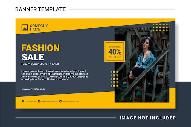 Fashion model banner template