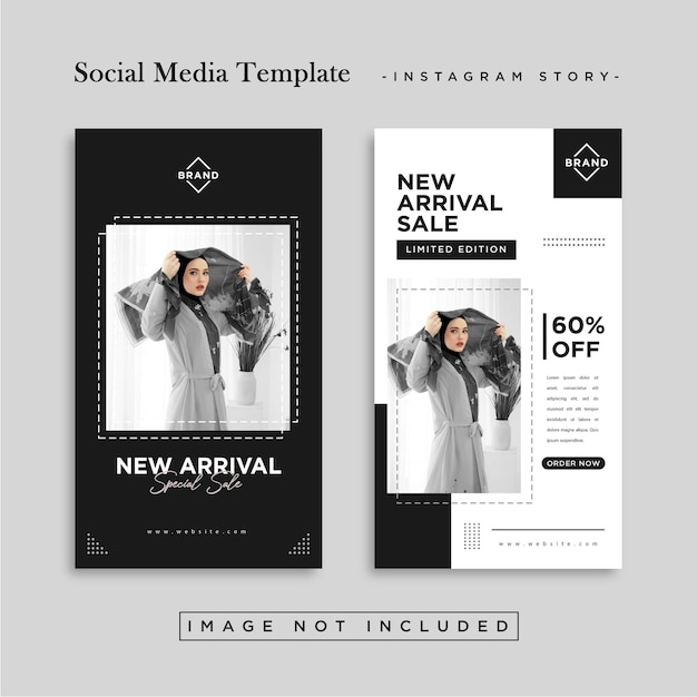 fashion modern and elegant new arrival sale social media post or square banner template