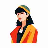 Vector fashion modern woman flat illustration vector