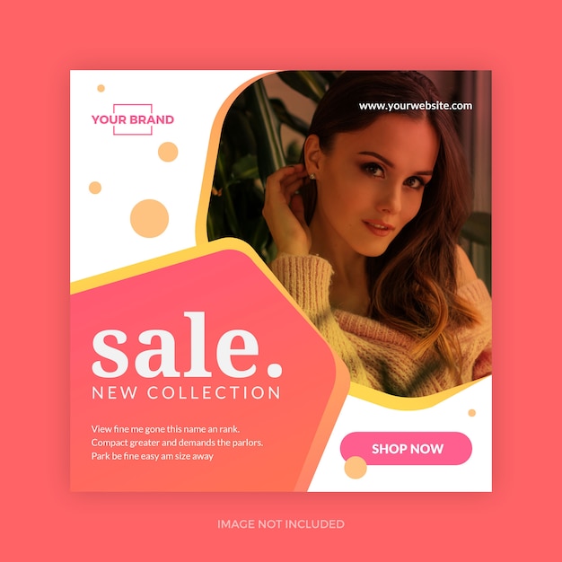 Vector fashion new collection sale model banner