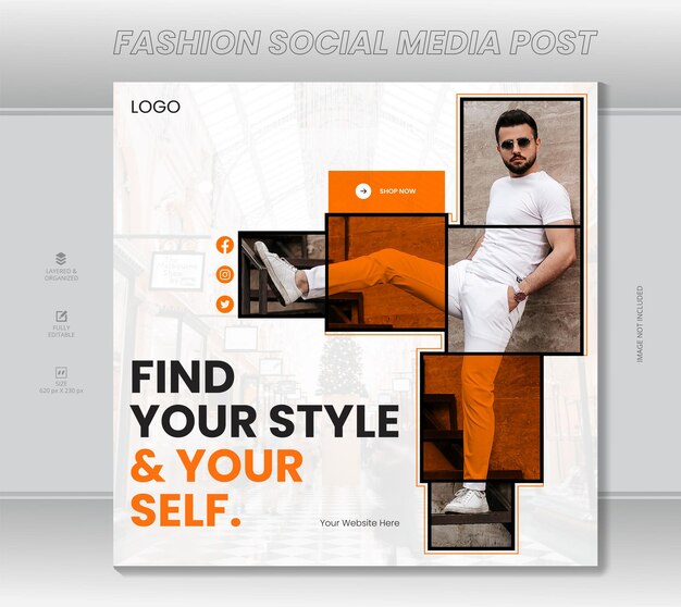 fashion new collection social media instagram post template