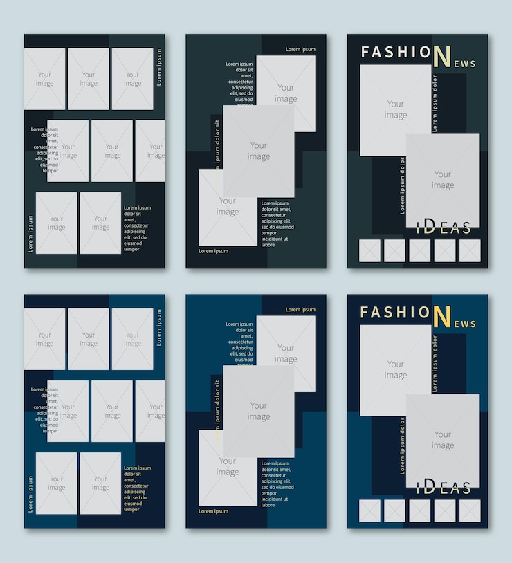 Vector fashion newsletter template