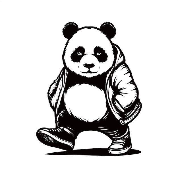 Vector fashion panda