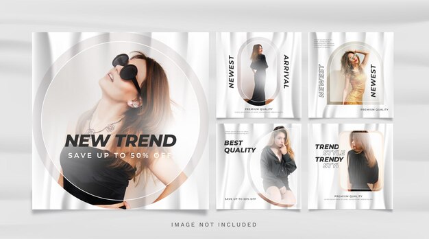 Vector fashion post instagram template