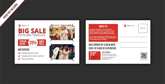 Fashion postcard template