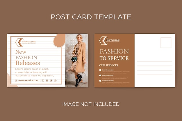 Vector fashion postcard template