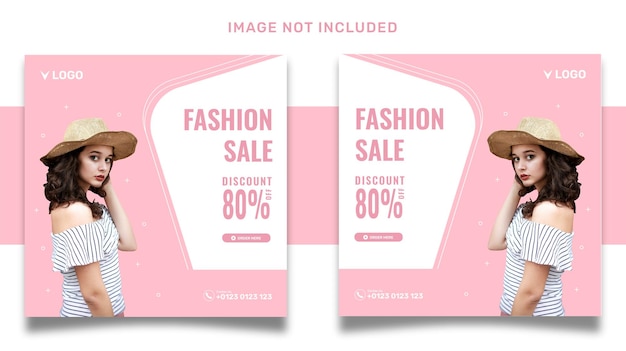 fashion poster sale and social media post templat