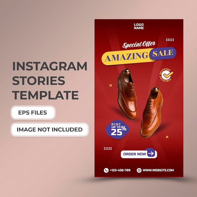 Fashion promotion social media stories instagram premium facebook banner template vector