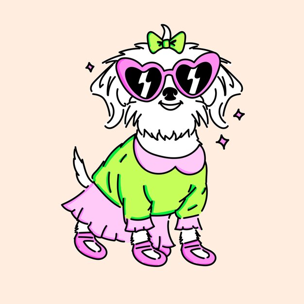 FASHION PUPPY DOG WITH SUNGLASSES