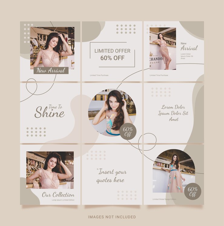 Шаблон сообщения Instagram Fashion Puzzle