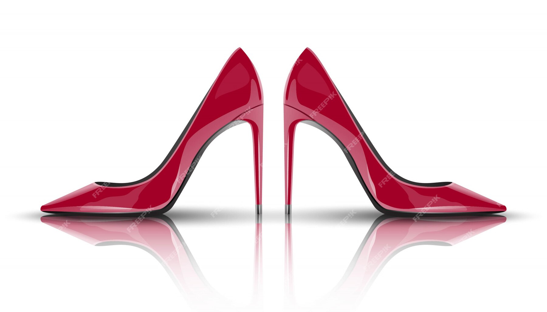 Premium Vector | Fashion red woman high heels. isolated