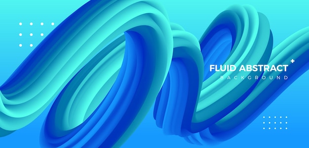 Fashion ripple dynamic high-grade green and blue mixed fluid gradient abstract background