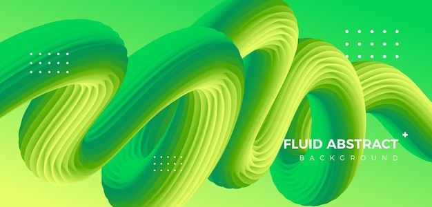 Fashion ripple dynamic high-grade green mixed fluid gradient abstract background