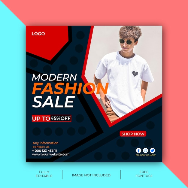 Vector fashion sale ads design