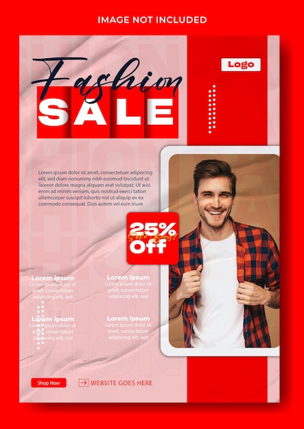 Vector fashion sale ads promotional flyer template design