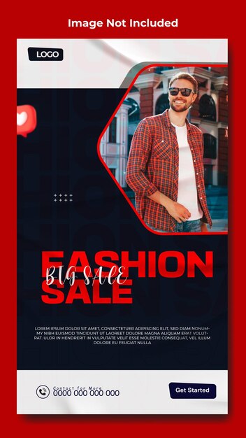 fashion sale ads story template design